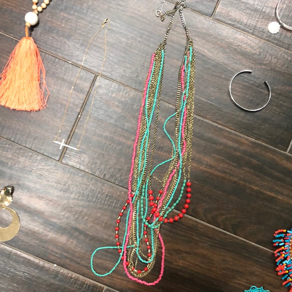 Multi strand statement necklace